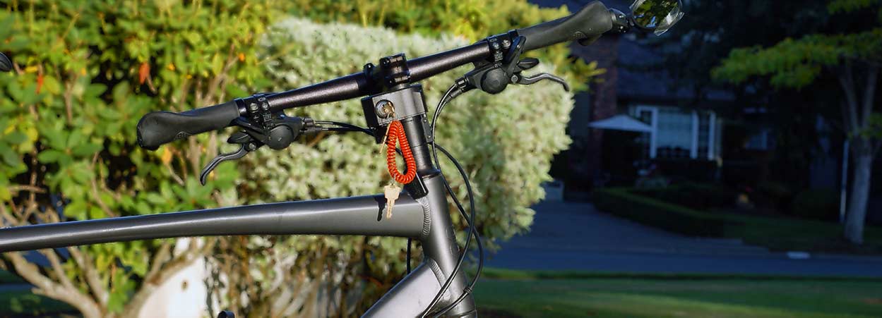 lightweight bike/e-bike lock turned